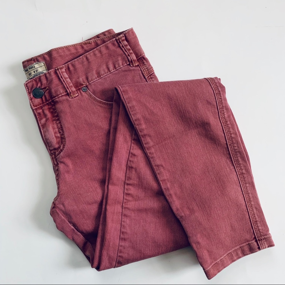 Free People rose skinny pants